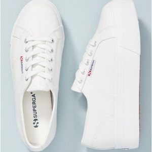 Superga Leather Platform Sneakers Sz 10 10.5